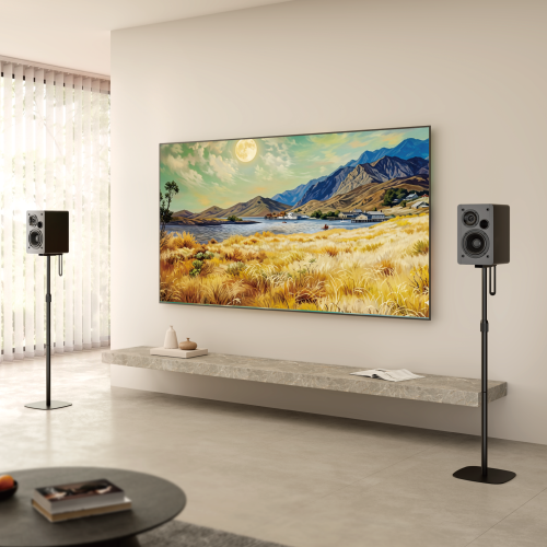 Universal Height Adjustable Speaker Floor Stand Pair BS79-01 Steady Sound, Simple Setup. from china(chinese)