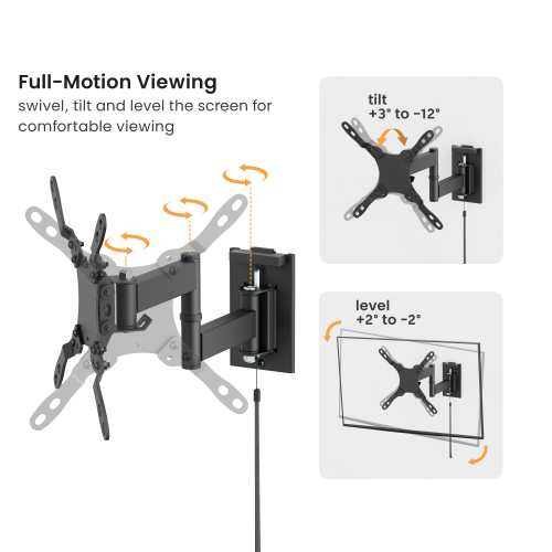 Lockable Full-Motion RV TV Wall Mount with Extended VESA LPA96-222 Move Viewing Where You Need It   from china(chinese)