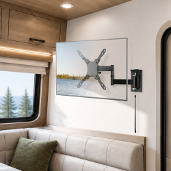 Lockable Full-Motion RV TV Wall Mount with Extended VESA