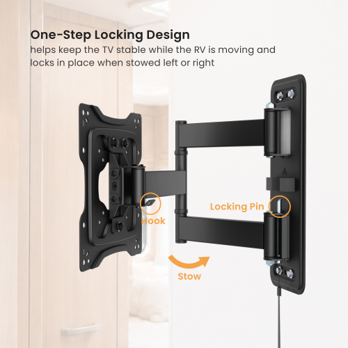 Lockable Full-Motion RV TV Wall Mount LPA96-223 Secure Viewing for Compact RV Living  from china(chinese)