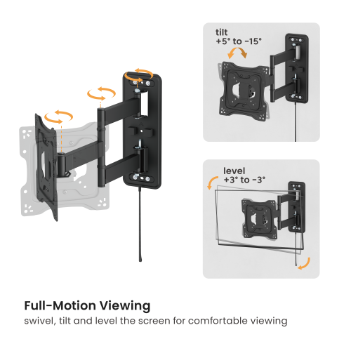 Lockable Full-Motion RV TV Wall Mount LPA96-223 Secure Viewing for Compact RV Living  from china(chinese)