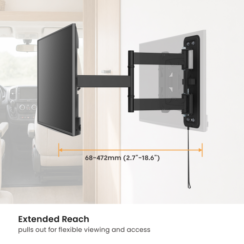 Lockable Full-Motion RV TV Wall Mount LPA96-223 Secure Viewing for Compact RV Living  from china(chinese)