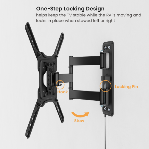 Lockable Full-Motion RV TV Wall Mount with Extended VESA  LPA96-443 Flexible Support for Larger RV TVs  from china(chinese)