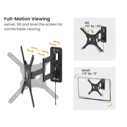 Lockable Full-Motion RV TV Wall Mount with Extended VESA  LPA96-443 Flexible Support for Larger RV TVs  from china(chinese)