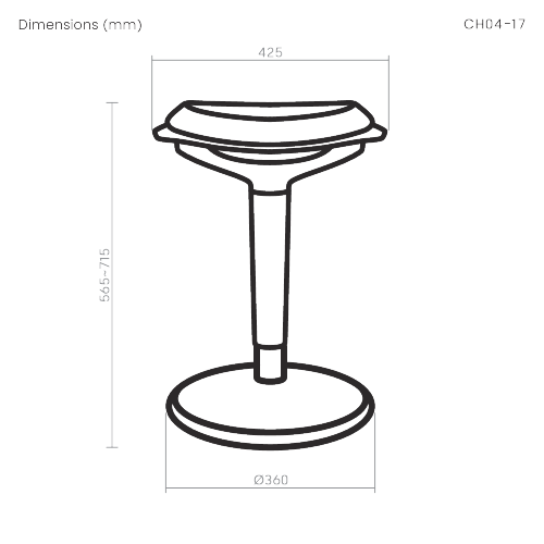 Ergonomic Height Adjustable Wobble Stool CH04-17 Dynamic Enough for Active Sitting from china(chinese)
