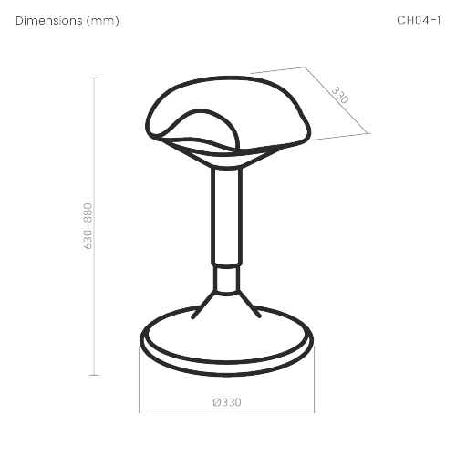 Ergonomic Height Adjustable Wobble Stool CH04-1 Dynamic Enough for Active Sitting from china(chinese)