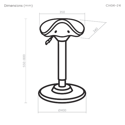 Ergonomic Height-Adjustable Wobble Stool CH04-24 Dynamic Enough for Active Sitting from china(chinese)