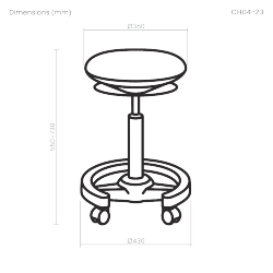 Ergonomic Height-Adjustable Mobile Wobble Stool
