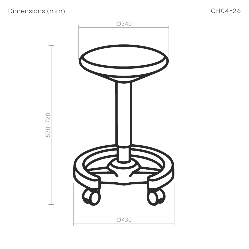 Ergonomic Mobile Stool CH04-26 Move Freely, Sit Comfortably from china(chinese)