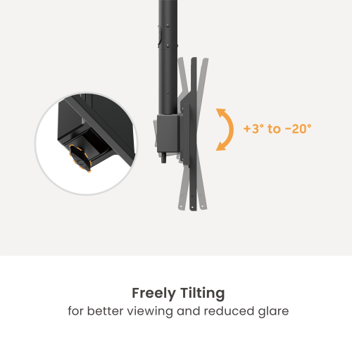 Motorized Swivel TV Ceiling Mount with Mechanical Height Adjustment PLB-M0946S For most 37”~86” TVs from china(chinese)