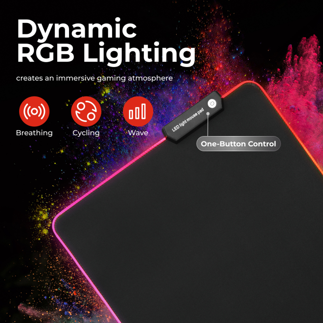 Large RGB Gaming Mouse Pad  MP06-4 Light Up Your Gaming Mood with Glaring Colorful Lights from china(chinese)