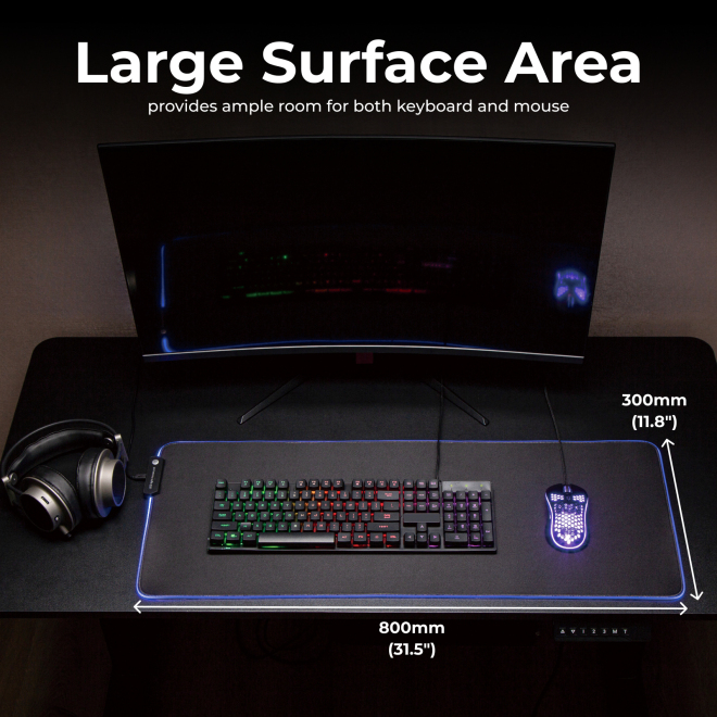 Large RGB Gaming Mouse Pad  MP06-4 Light Up Your Gaming Mood with Glaring Colorful Lights from china(chinese)