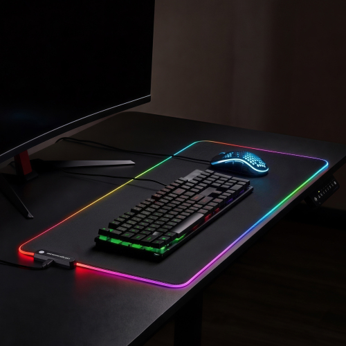 Large RGB Gaming Mouse Pad  MP06-4 Light Up Your Gaming Mood with Glaring Colorful Lights from china(chinese)