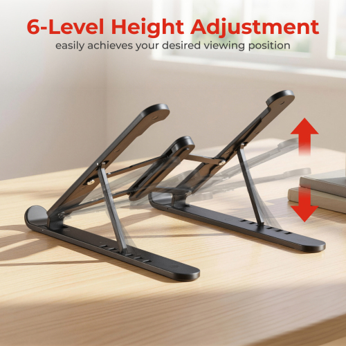  Portable 6-Level Adjustable Plastic Laptop Riser LPS02-6 For most 11”-15” laptops, tablets and more from china(chinese)