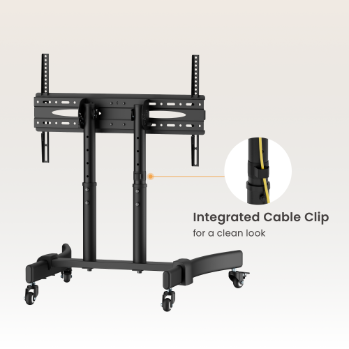 Cost-Effective Adjustable TV Cart (5-Level Height Adjustment) T1045G For most 37"-70“ TVs from china(chinese)